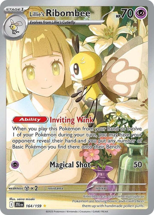 Lillie's Ribombee - 164/159 | Illustration Rare | (JTG | SV09: Journey Together)