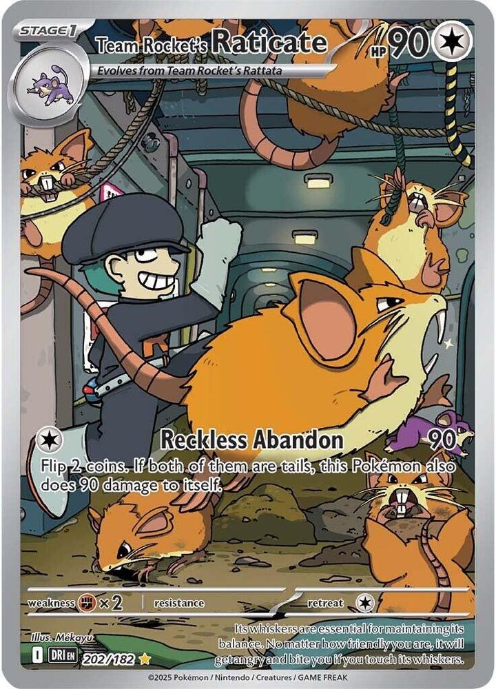 Team Rocket's Raticate - 202/182 | Illustration Rare | (DRI | SV10: Destined Rivals)