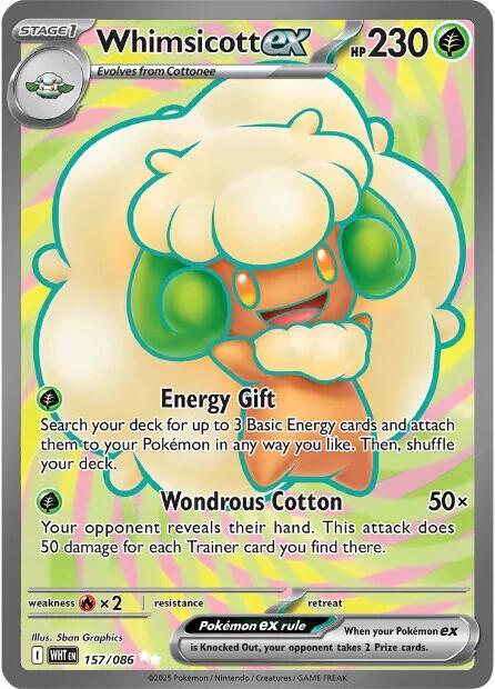 Whimsicott ex - 157/086 | Ultra Rare | (WHT | SV: White Flare)