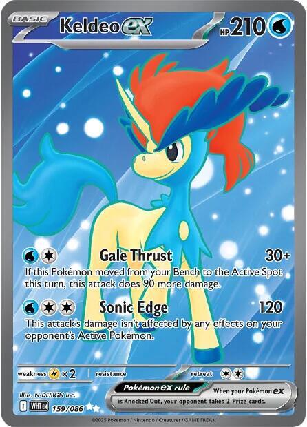 Keldeo ex - 159/086 | Ultra Rare | (WHT | SV: White Flare)
