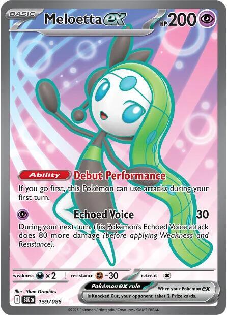 Meloetta ex - 159/086 | Ultra Rare | (BLK | SV: Black Bolt)