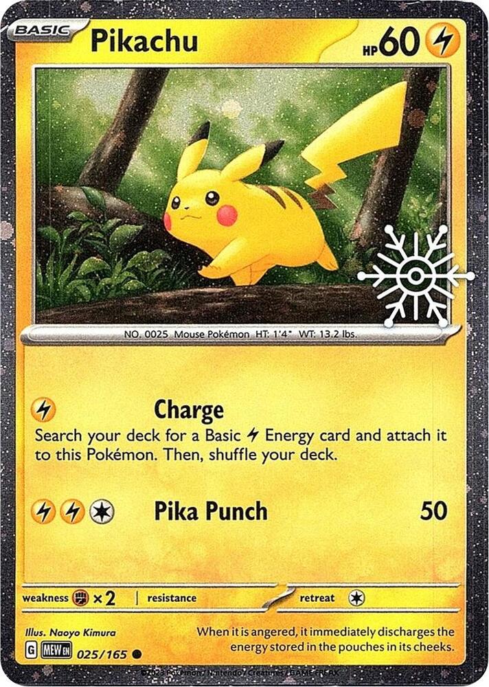 Pikachu (Holiday Calendar) - 025/165 | Common | (MCAP | Miscellaneous Cards & Products)