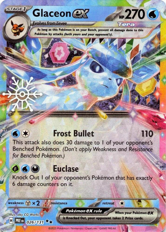 Glaceon ex (Holiday Calendar) - 026/131 | Double Rare | (MCAP | Miscellaneous Cards & Products)
