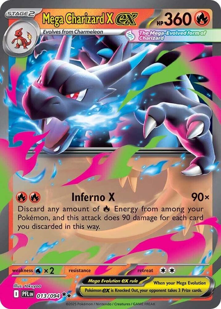 Mega Charizard X ex - 013/094 | Double Rare | (PFL | ME02: Phantasmal Flames)