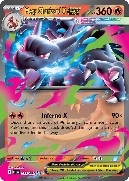 Mega Charizard X ex - 013/094 | Double Rare | (PFL | ME02: Phantasmal Flames)