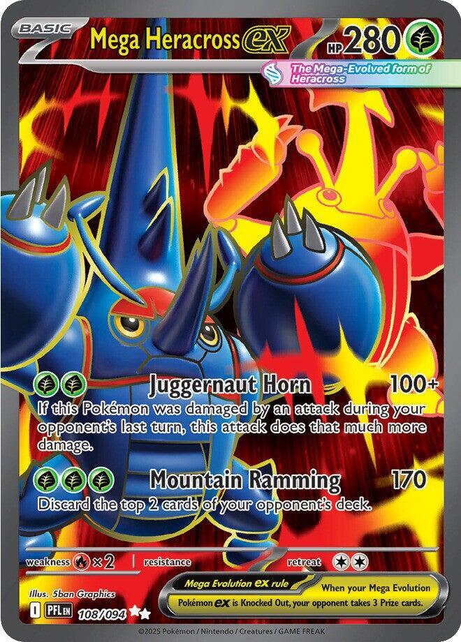 Mega Heracross ex - 108/094 | Ultra Rare | (PFL | ME02: Phantasmal Flames)
