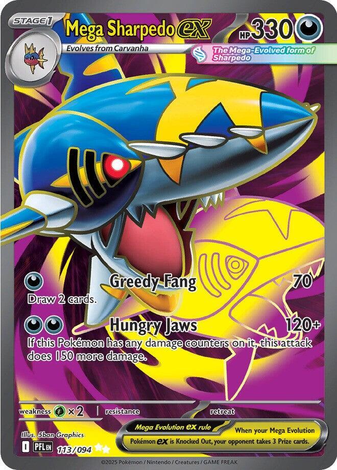 Mega Sharpedo ex - 113/094 | Ultra Rare | (PFL | ME02: Phantasmal Flames)