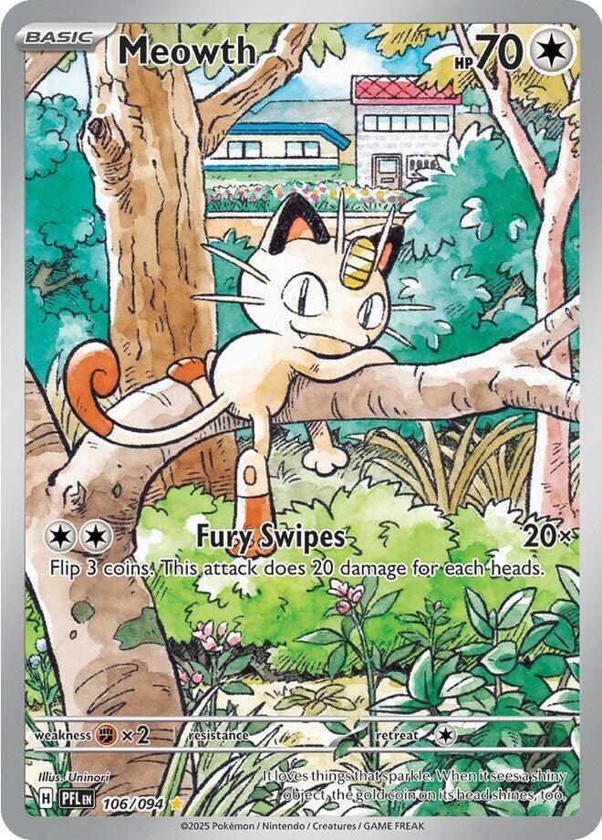 Meowth - 106/094 | Illustration Rare | (PFL | ME02: Phantasmal Flames)