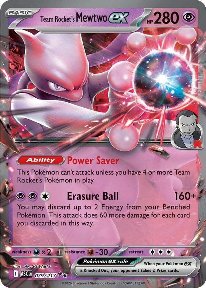 Team Rocket's Mewtwo ex - 079/217 | Double Rare | (ASC | ME: Ascended Heroes)