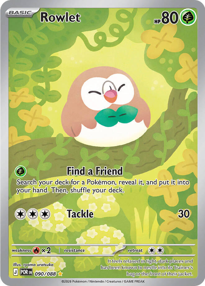 Rowlet - 090/088 | Illustration Rare | (POR | ME03: Perfect Order)