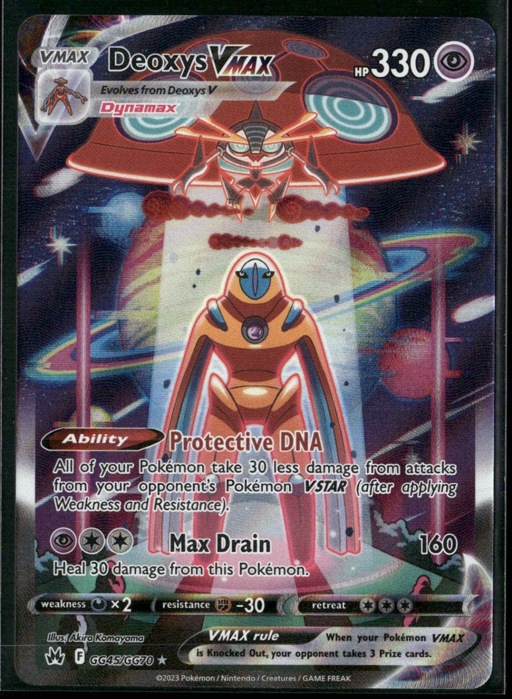 Deoxys VMAX Ultra Rare Crown Zenith: Galarian Gallery CRZ:GG GG45/GG70 NM