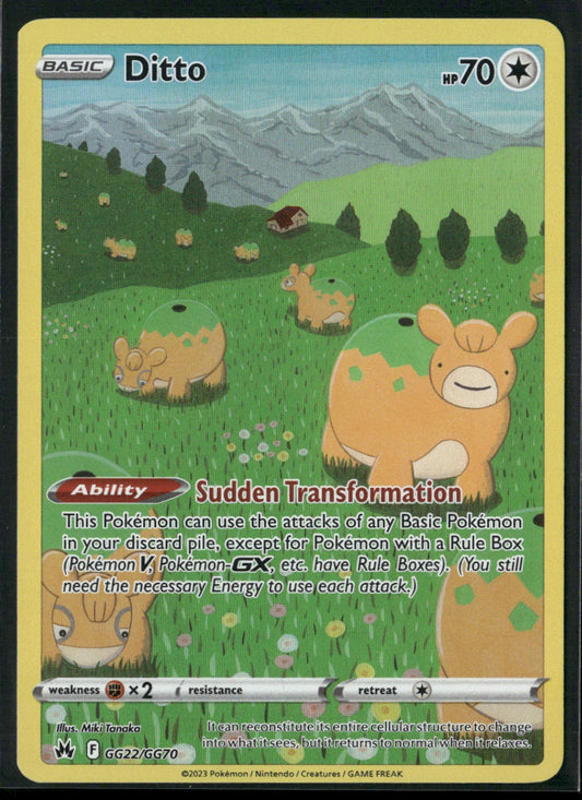 Ditto Ultra Rare Crown Zenith: Galarian Gallery CRZ:GG GG22/GG70 NM