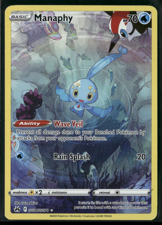 Manaphy Ultra Rare Crown Zenith: Galarian Gallery CRZ:GG GG06/GG70 NM