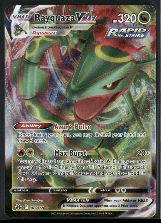 Rayquaza VMAX (102) Ultra Rare Crown Zenith CRZ 102/159 NM