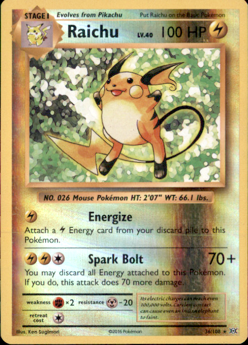 Raichu - 36/108 | Holo Rare | (EVO | XY - Evolutions)