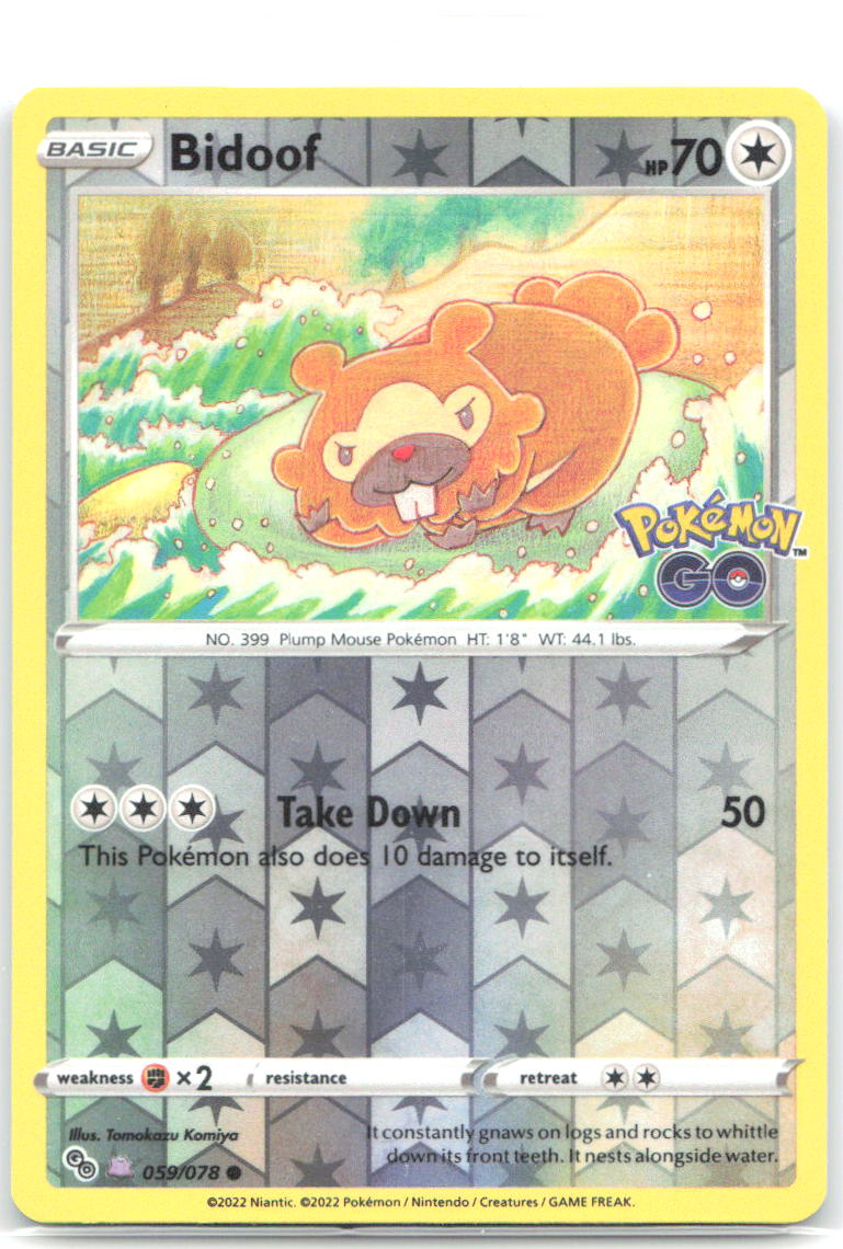 Bidoof (Peelable Ditto) - 059/078 | Common | (PGO | Pokemon GO)