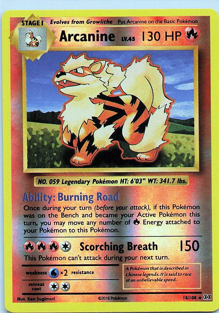 Arcanine - 18/108 | Rare | (EVO | XY - Evolutions)
