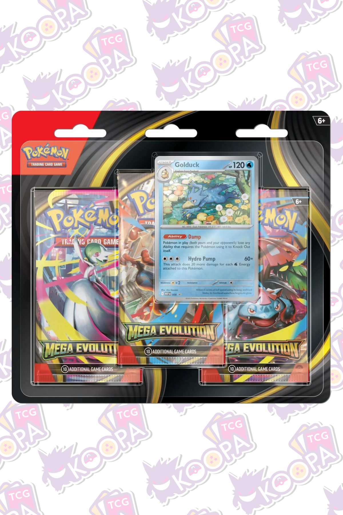 Pokemon TCG: Mega Evolution 3 Pack Blister (Golduck)